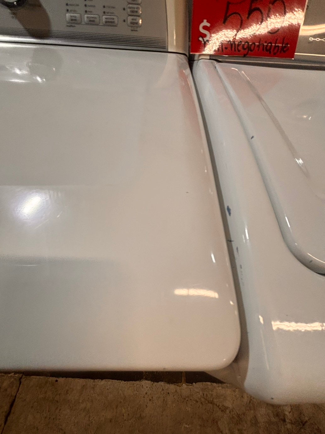 >*maytag dryer electric 220v & whirlpool washer white   large capacity side x side  white color used-refurbished #WYT6BB