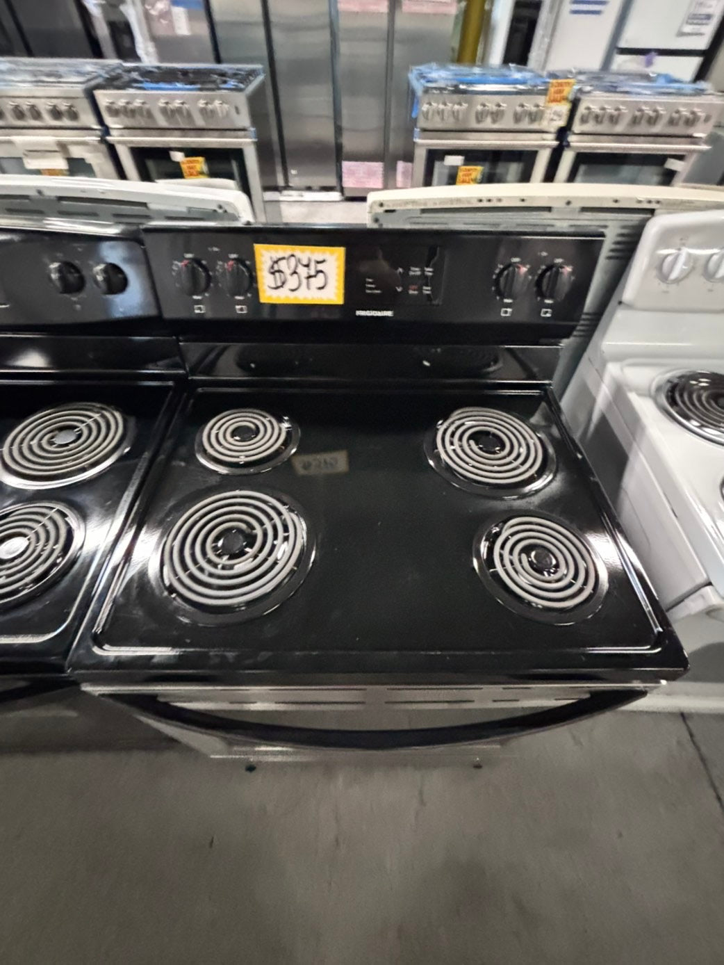 }kenmore  stainless steel & black electric coil top range coil 220v bake /Broil 4 burner used-Refurbished  great condition 30" #FH221Z1B