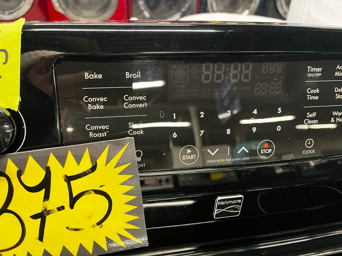 🎁Holiday Sale 🎄 Kenmore electric 220v glass top range 5 burner Refurbished convection bake Broil self clean black 30" #ER79AB3B