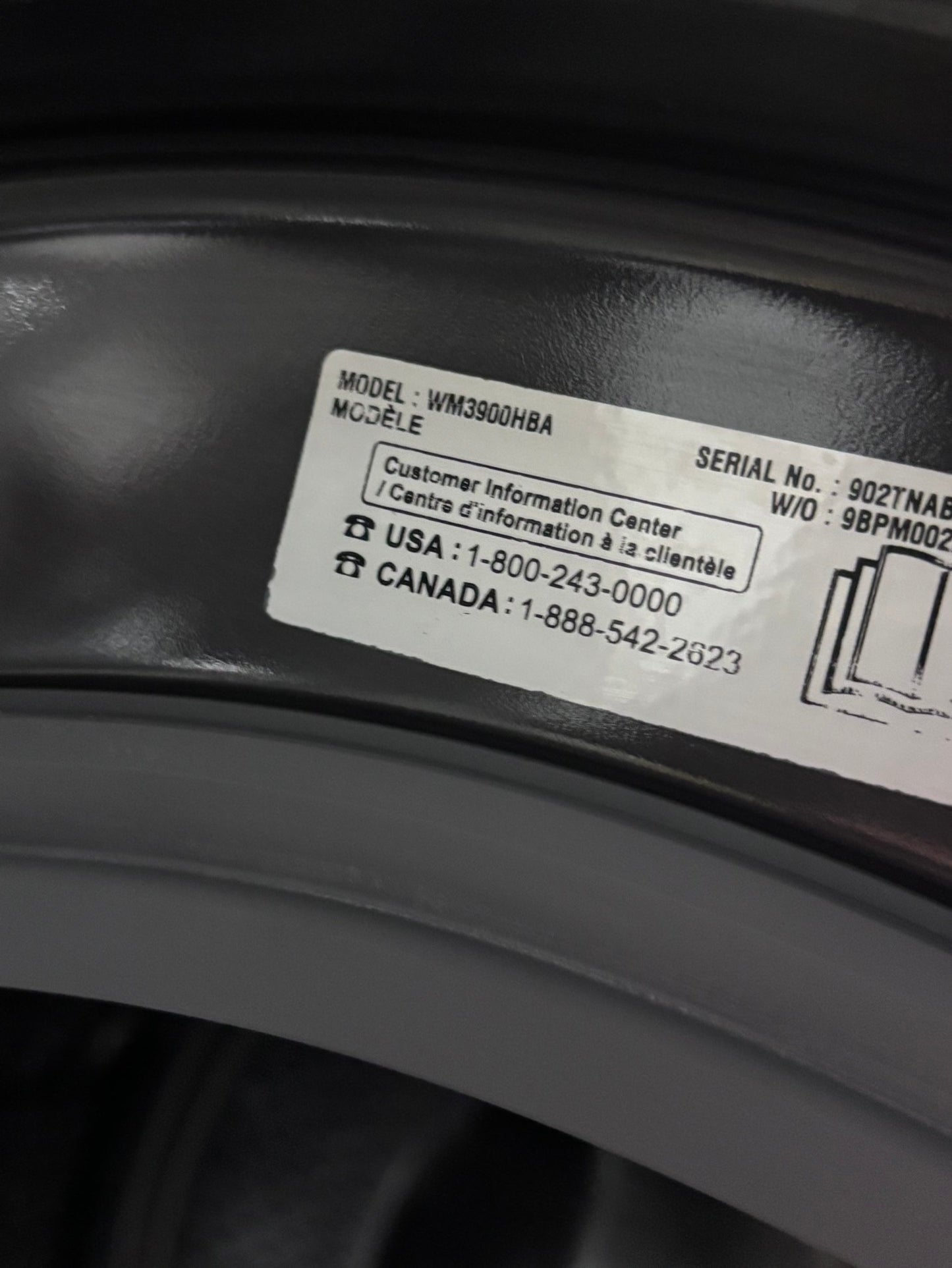 >*LG front load steam washer dark gray 4.5cu.ft large capacity stainless steel drum used-refurbished #FWDG15B