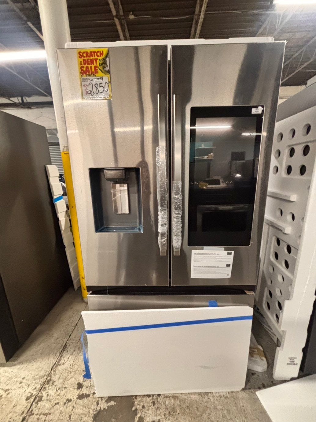 >special🎈new open box Samsung family hub 27cu.ft Standard Depth 3-Door French Door Refrigerator in Stainless Steel 
#RFHUHZ4B 36” in