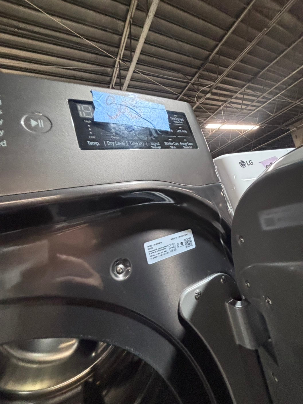 >*used great condition 29”refurbished LG steam washer & dryer mix & match set gas ⛽️ front load jumbo size stackable or side by side stainless steel drum 29" #WEA6G9B