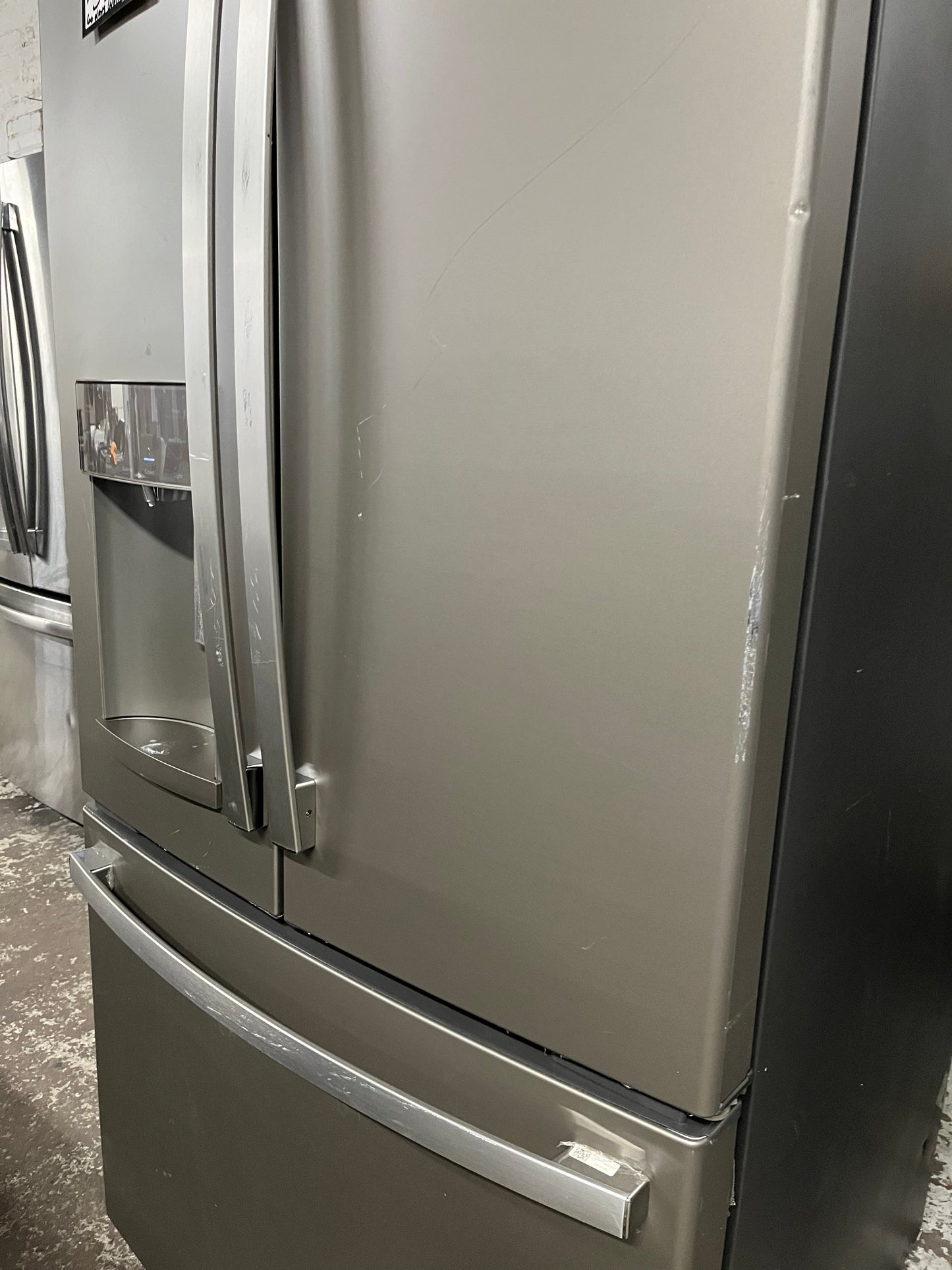 *🔥Black Friday Deal🔥Used | Refurbished GE 36” French door refrigerator slate color w/ice water dispenser 36" stock number #RFGP23PB