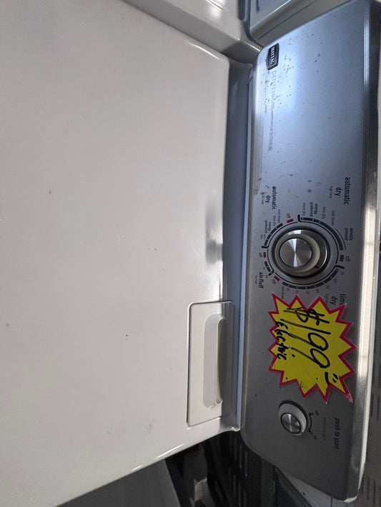 >maytag used-refurbished top load  dryer 29” electric 220v side x side large capacity  /item number #DA99JL