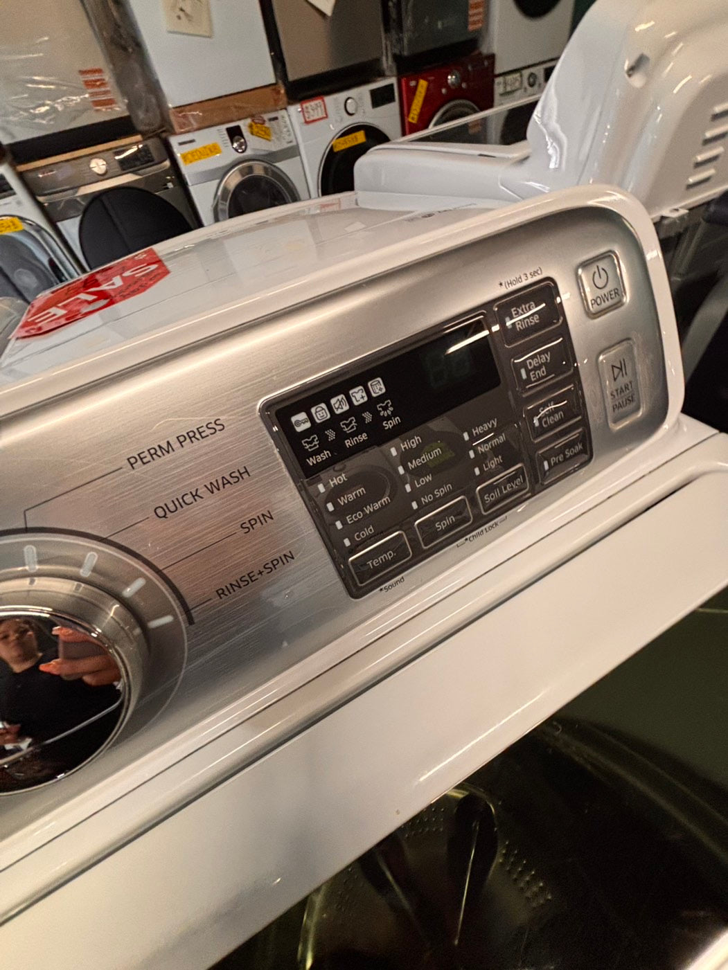 >*special 🔥Samsung white color , Top load washer  Large capacity stainless steel Drum used,refurbished #SAYZ882B