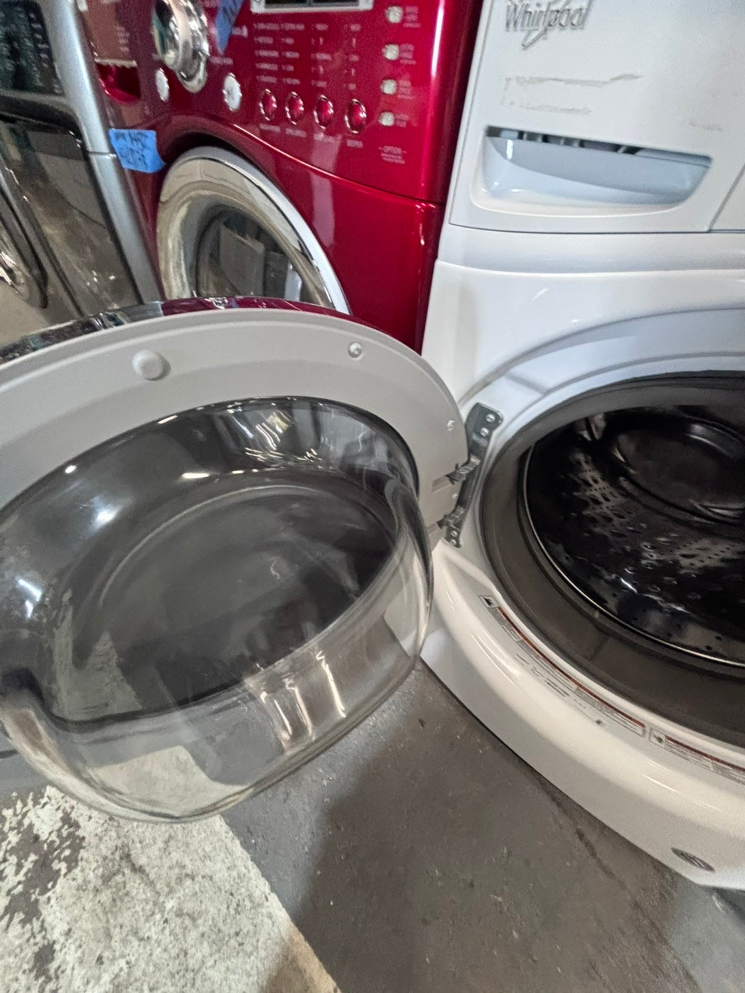 >*early July 4th special 🇺🇸whirlpool set electric 220v front load stackable or side by side - sensor dry in white color #ESSGEY2SET