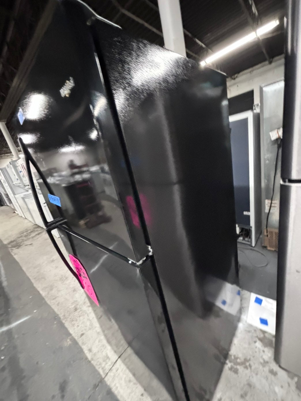 >2pc. Combo Special price🎉 whirlpool black top freezer refrigerator & electric stove same brand -used-refurbished 30" #RFWH39B2PC