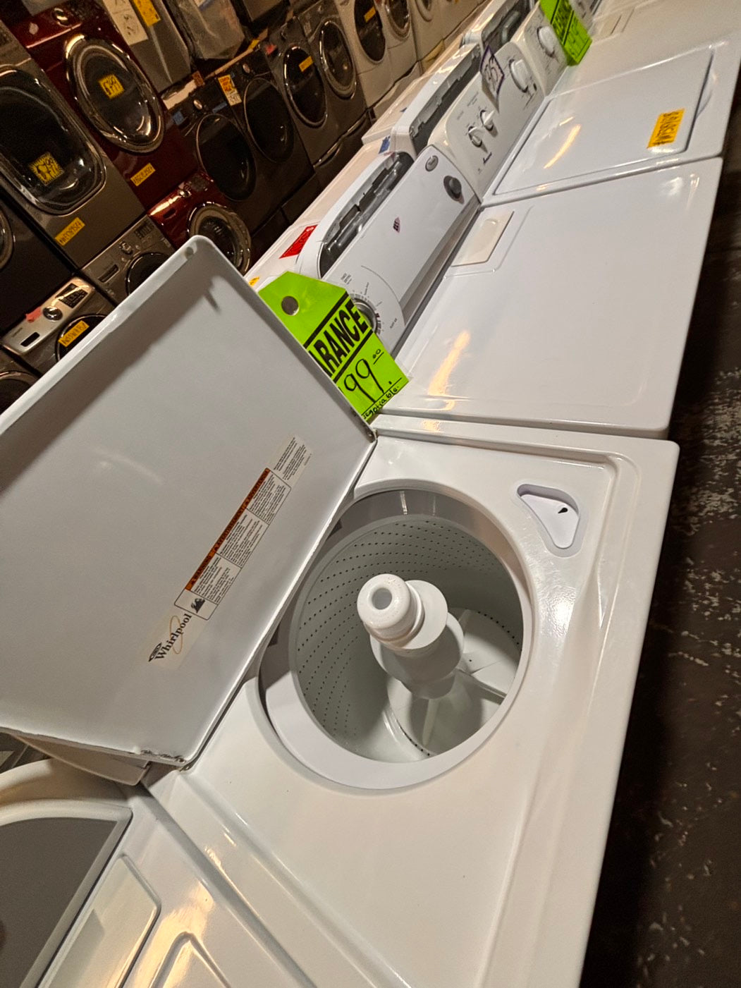 >*whirlpool top load washer  & electric dryer 220v  set top load side by side #TLW8TYB