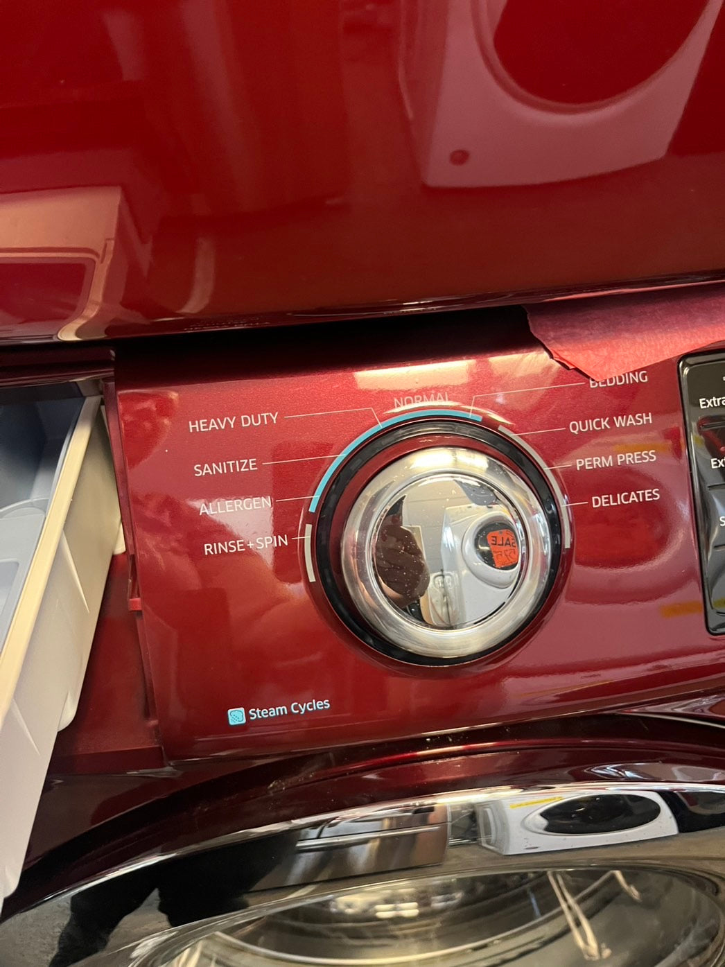 =•steam ENERGY STAR Samsung washer 4.5 cu ft & dryer 7.5 cu ft set electric steam 220v front load stackable or side by side - sensor dry ,burgundy color #BGCBAL3SET