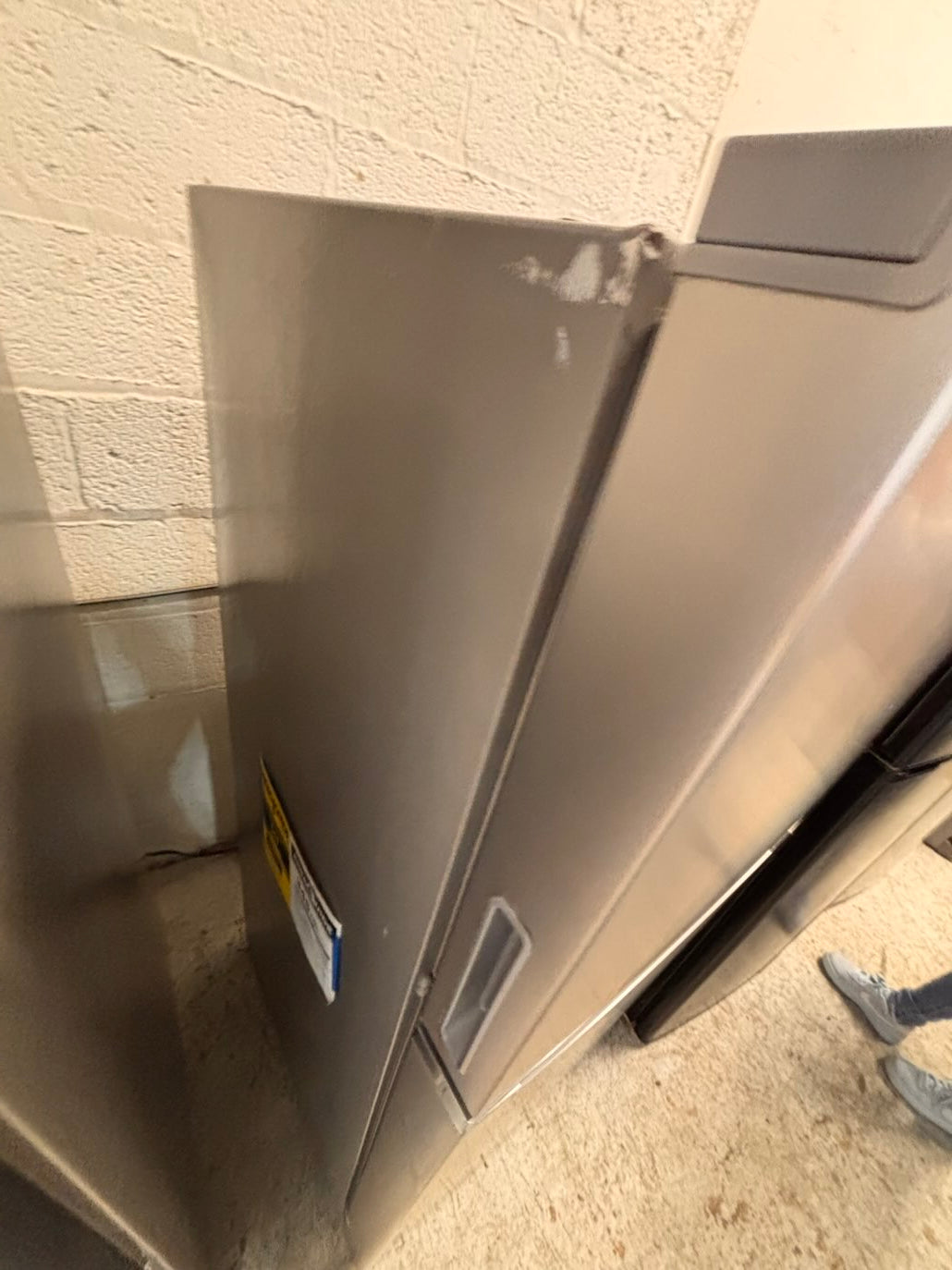 }}24” x 60”height ,whirlpool top freezer refrigerator stainless steel used,refurbished #RFDD6BB