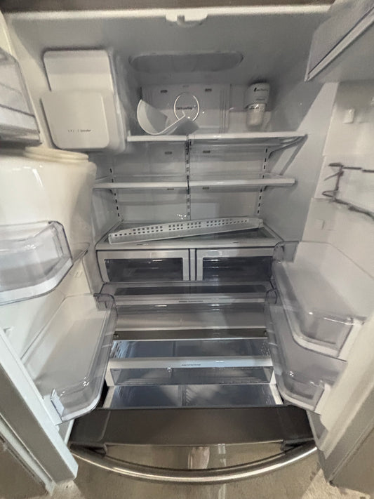 >Special 🎈2pc. Samsung Combo used refurbished -counter depth french door refrigerator 36” x 69h x 25depth ,, Samsung 36” w/ice maker & water dispenser & gas range five burners  #RFZ324CB