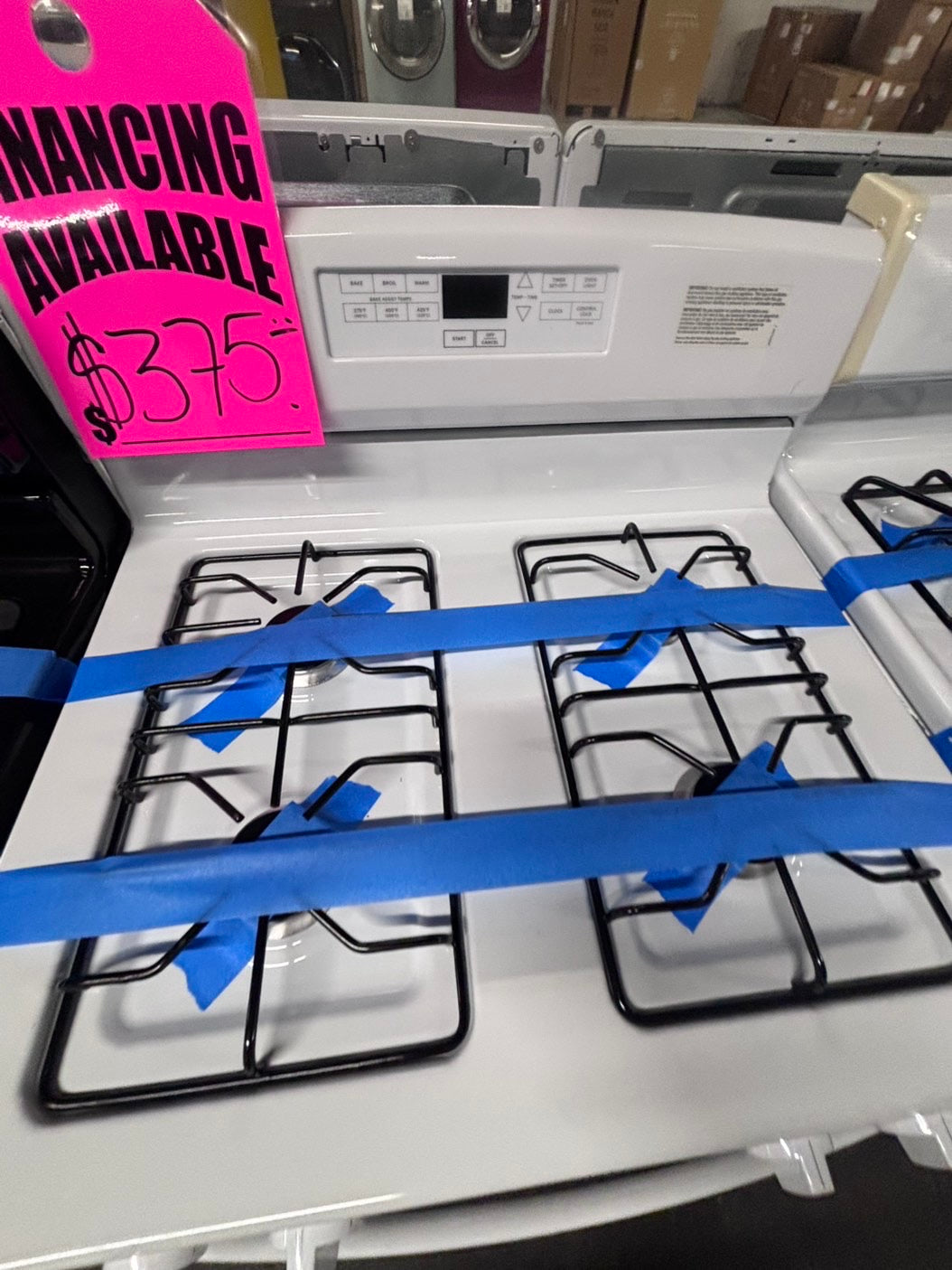 >Amana Gas range 4 burner bake broil Hi/Lo self clean in white used-Refurbished 30” #GER577L