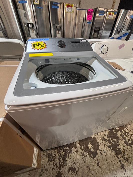 >*samsung extra Large capacity white color Top load washer Drum stainless steel used,refurbished #SWQR57B