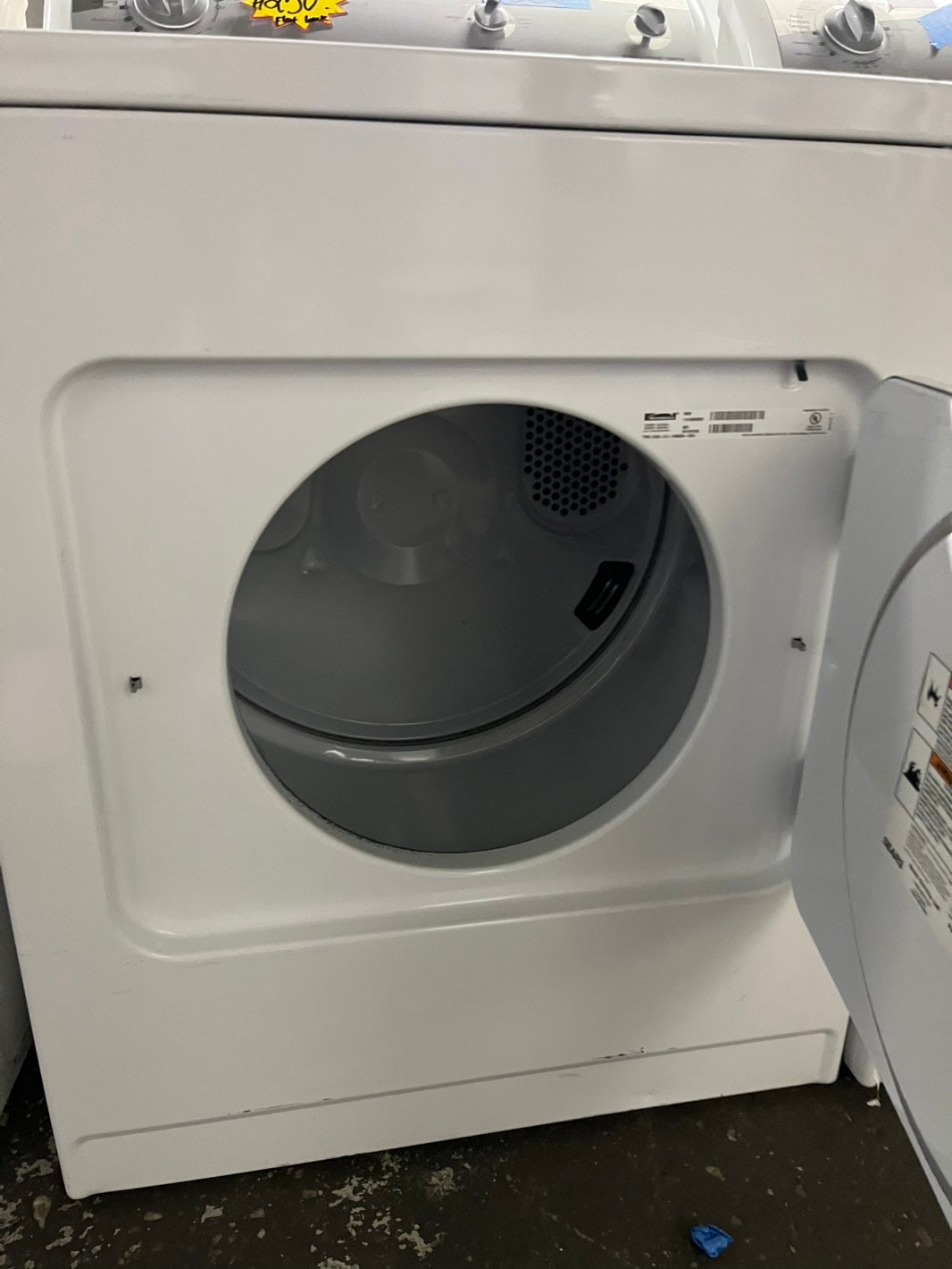 =Flat back kenmore side x side extra large capacity electric 220v dryer  29” wide.  26”in Depth used -Refurbished #EDKMFF91B