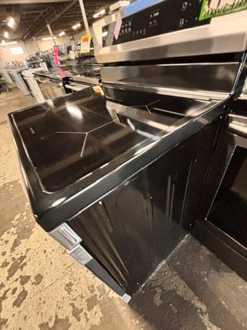 >frigidaire induction Glass Top electric stove stainless steel bake broil burner Self clean 30”  used-Refurbished #EF16B2B
