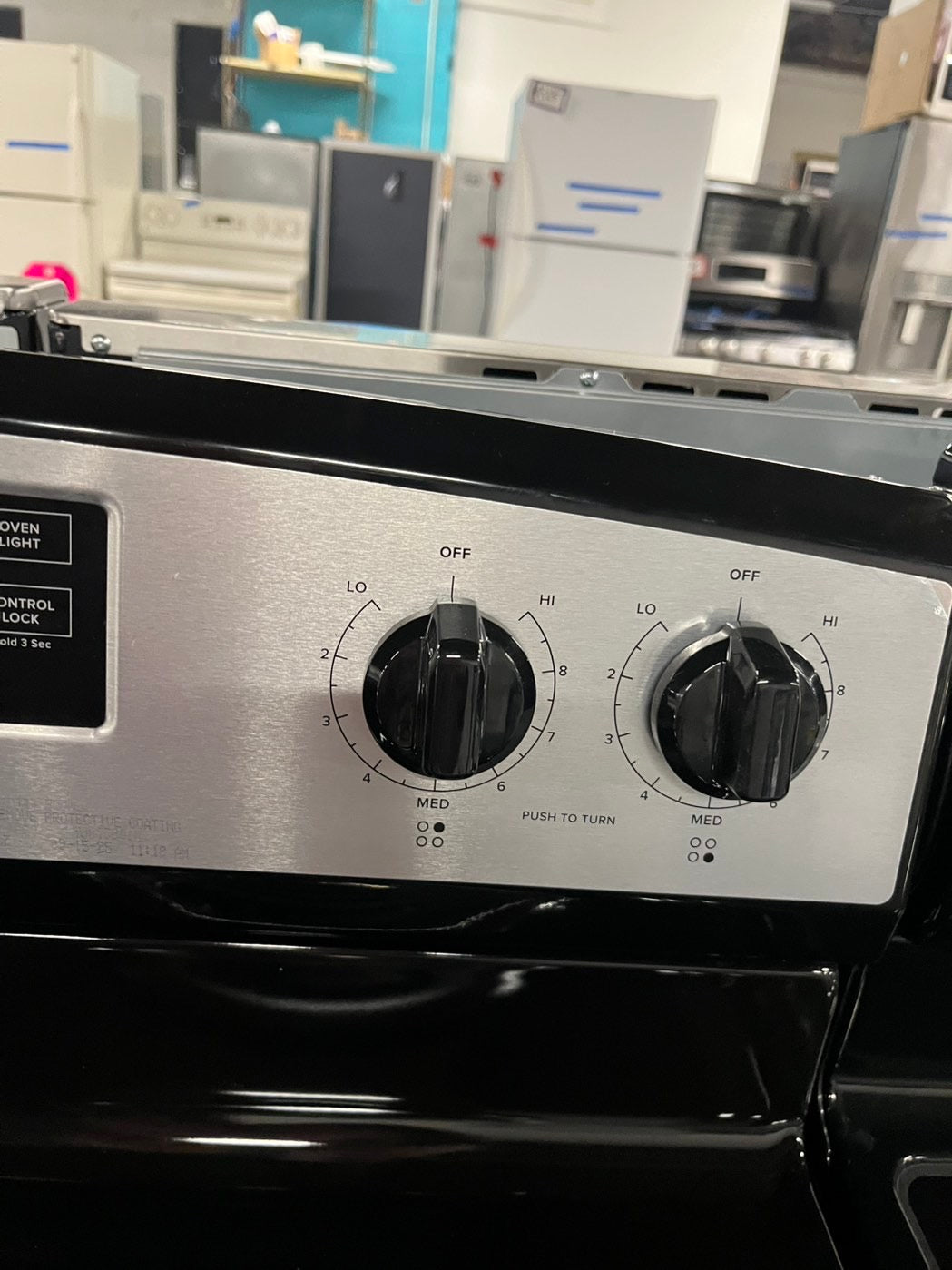 open box New scratch&Dent Amana electric coil top  range 4 bake broil & warm burner stainless steel #ERGC26VB