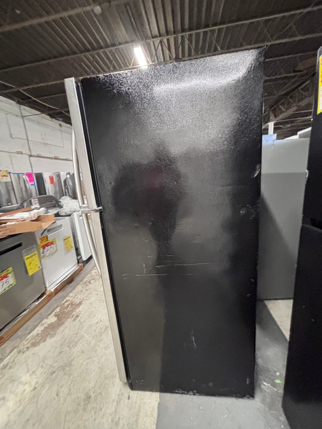 >Frigidaire 21cu.ft -top freezer refrigerator stainless steel -used refurbished 30” #RFH916B