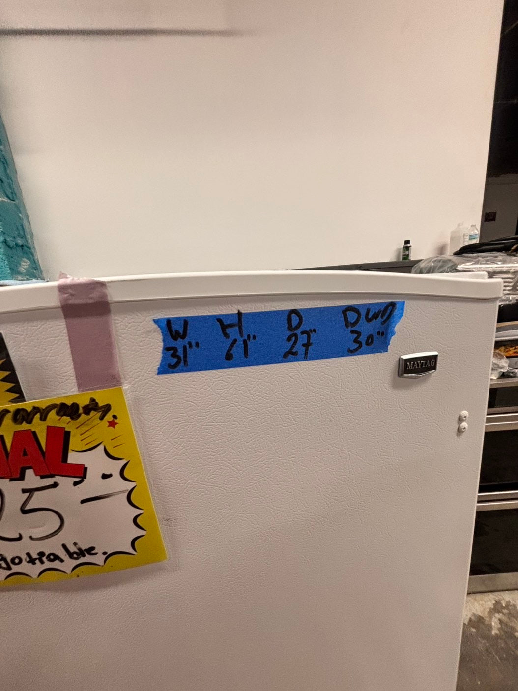 >special 💥maytag up-right freezer white Refurbished-used #RF67SHX