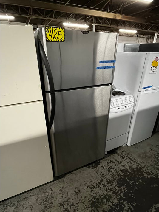 Frigidaire top freezer refrigerator stainless steel  used refurbished 30” #RF535942B