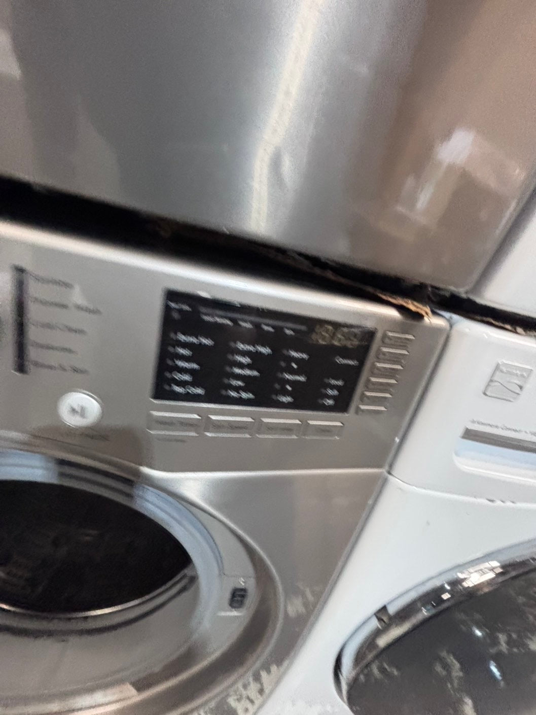 >*early July 4th special 🇺🇸kenmore washer & dryer set electric 220v front load stackable or side by side - sensor dry in gray color #GSS2BSET