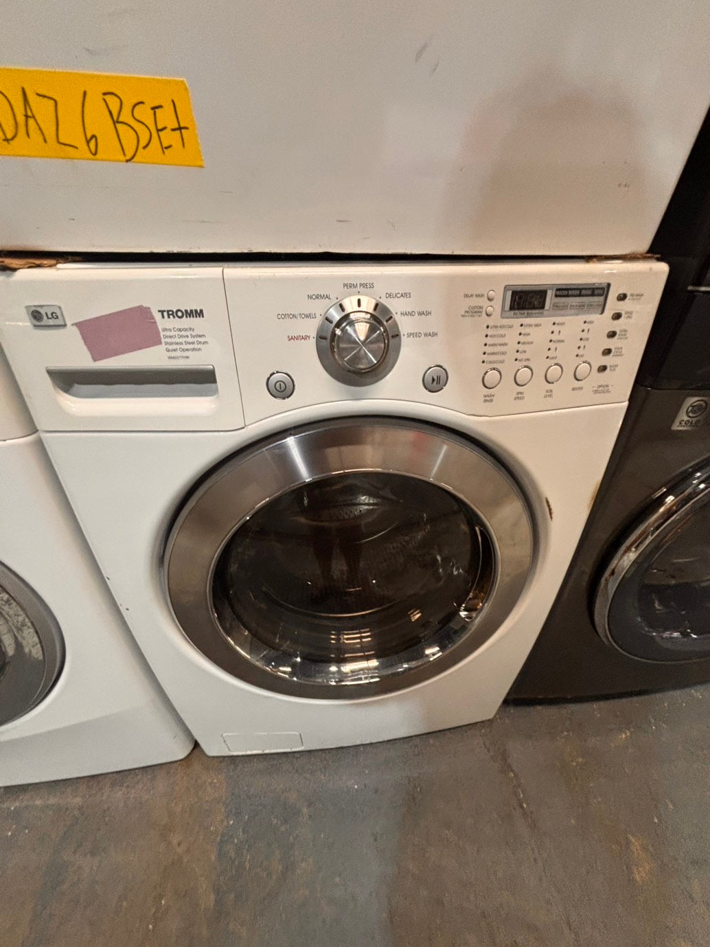 >* special🎉LG washer & dryer set electric 220v front load stackable or side by side - sensor dry in white  #WDAZ6SET