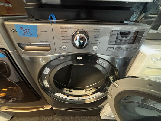 -LG GAS Dryer front load w/pedestal extra storage 27" in  used -Refurbished.  #GD7833JL