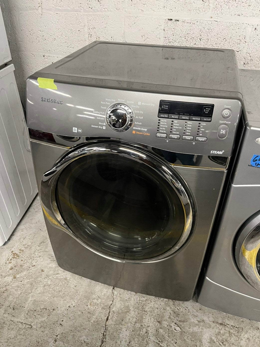 - 📢black Friday sale 🦃 Samsung Sensor dry steam electric 220v dryer front load stainless steel drum 7.5cu.ft. large capacity  27" silver #EDL21MB