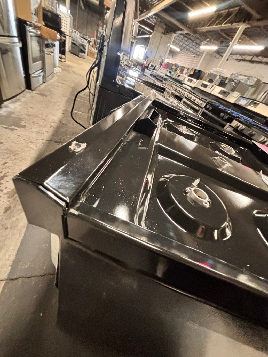 >Scratch & Dent slide-in  whirlpool Air fry Gas Range 5 burner in black Stainless Steel convection oven bake broil 30” #WPRA12B