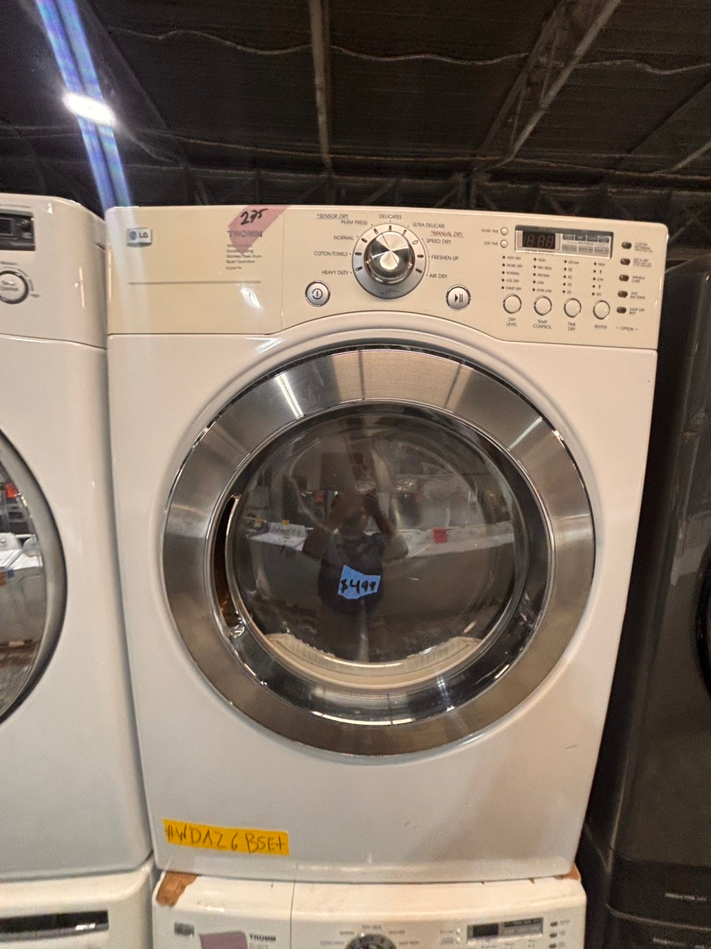>* special🎉LG washer & dryer set electric 220v front load stackable or side by side - sensor dry in white  #WDAZ6SET
