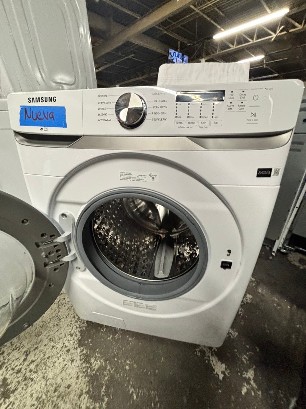 Samsung -new scratch and dent  open box 📦 front load stackable or side by side washer white  27" #SFW667B