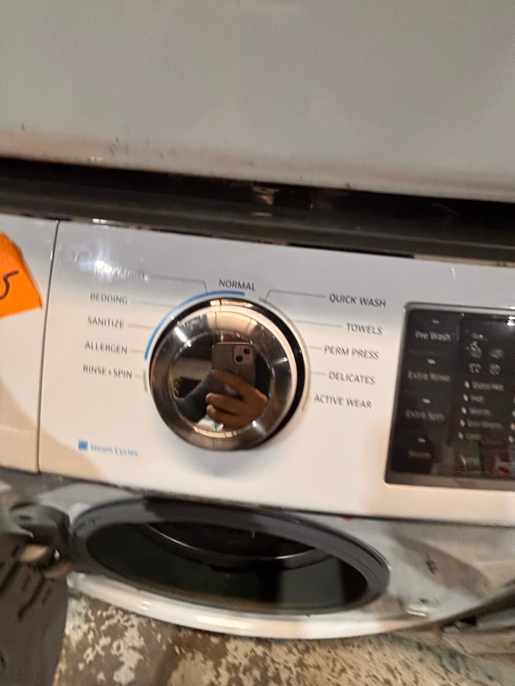 }} Samsung front load  washer large capacity& electric dryer steam set front load stackable or side by side white  27” in used-Refurbished working 💯 with warranty #SAX675ET