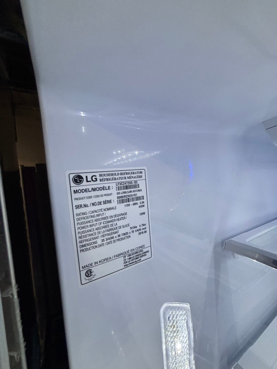 >special 3pc. Combo =LG French door Refrigerator counter depth  w/ ice water dispenser 36",gas stove 5 burners & new the range microwave all same brand  #ARF31B3PC