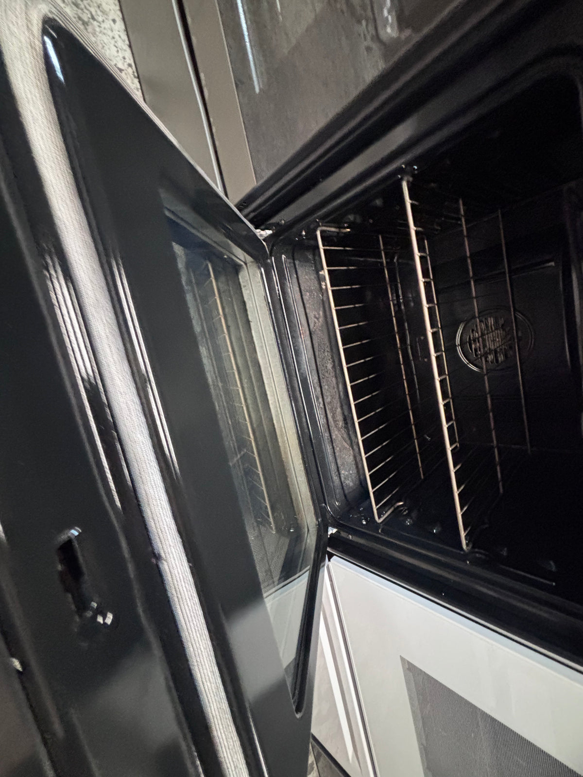 }sale🎈GE black electric 220v glass top range 5 burners bake Broil roast self clean black color 30" used-Refurbished working 💯with warranty  #BGE41B