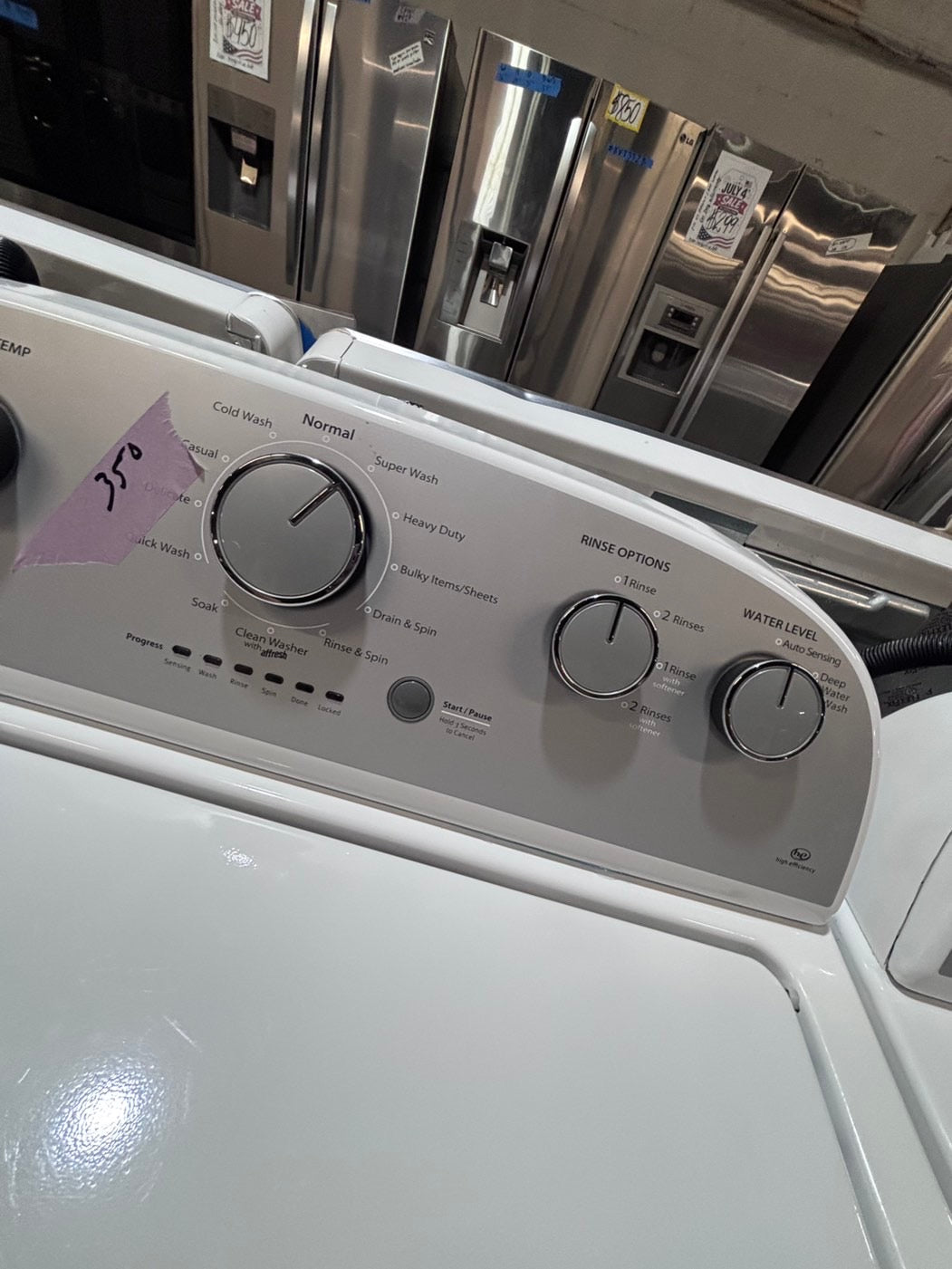>*whirlpool top load washer  & electric dryer 220v  set top load side by side #TLSWT1YB