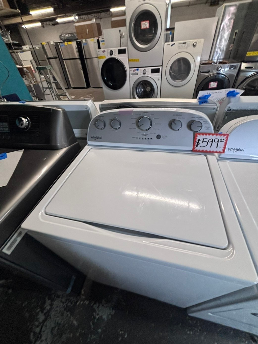 >*whirlpool top load washer large capacity with removable agitator  & electric dryer 220v  set top load side by side #MRM23YB