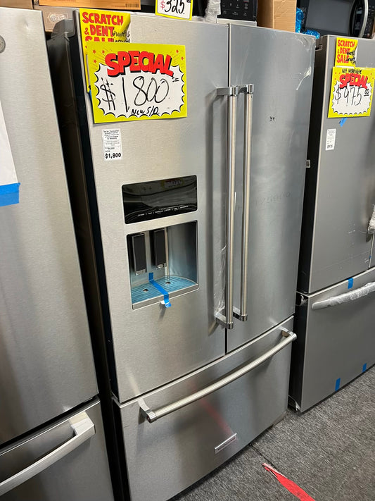 Open box | Scratch & Dent kitchenAid French door refrigerator stainless steel w/ice & water dispenser 36" # RF493JB