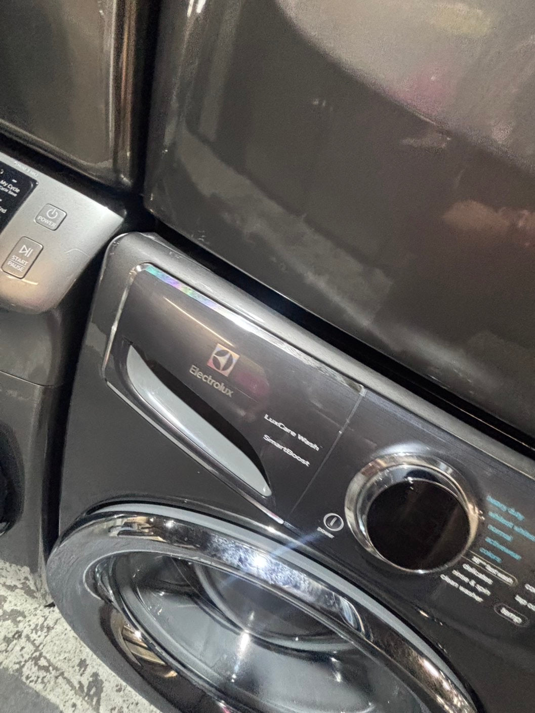 >* special 🔥Electrolux large capacity washer & dryer set electric 220v front load stackable or side by side - sensor dry in gray  #ELT8SET