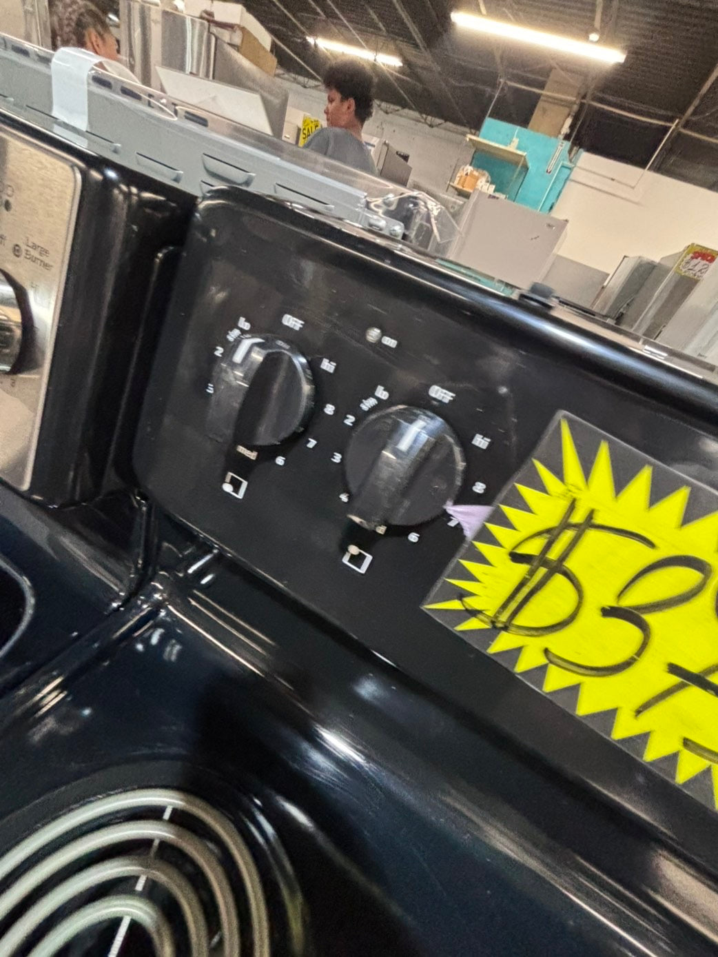 >*frigidaire black  electric coil top range coil 220v bake /Broil 4 burner used-Refurbished  great condition 30" #FBF55B