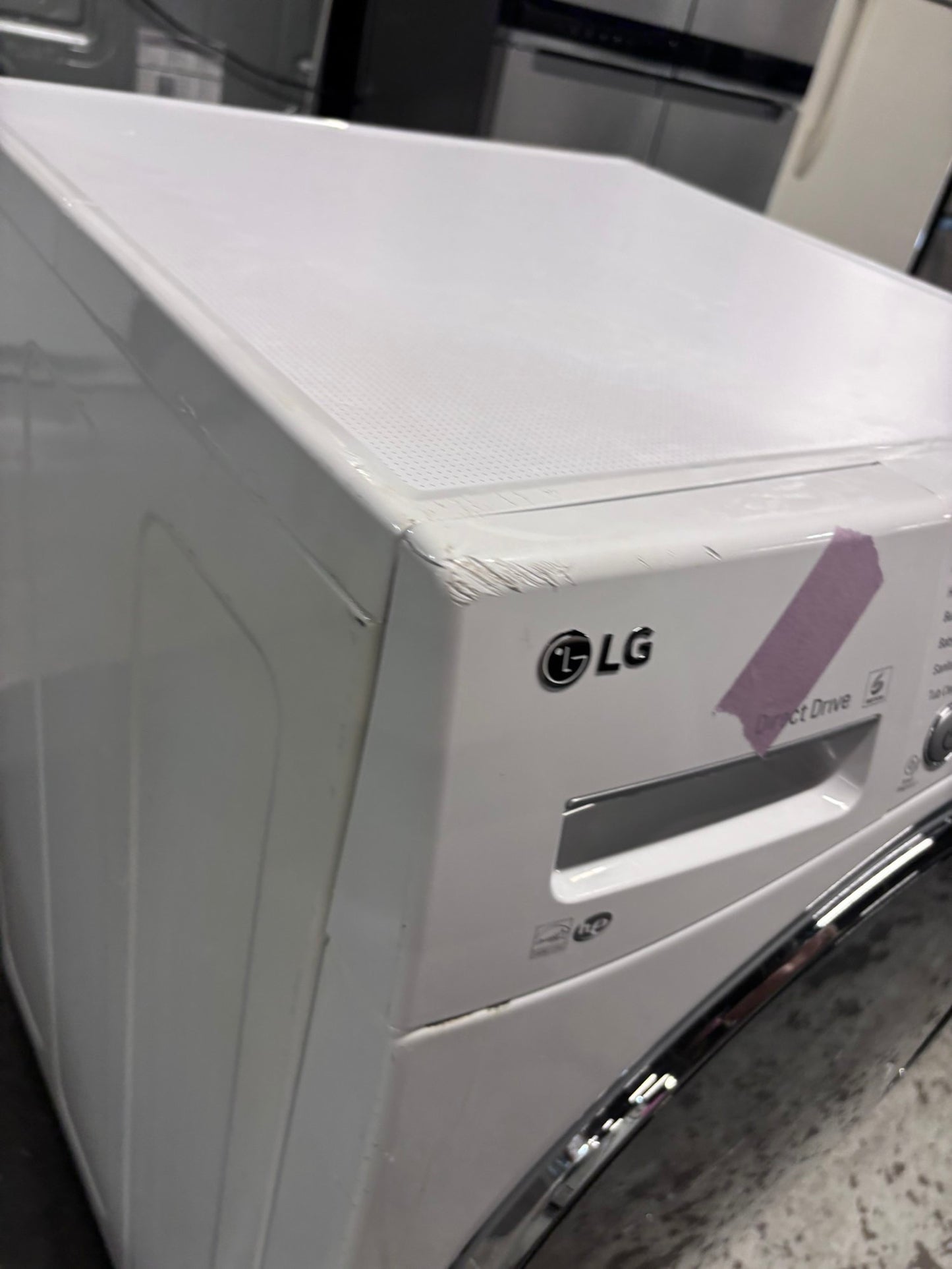 >*sale🔥🎈LG HE washer 4.5cu.ft white color stainless steel drum large capacity used-refurbished #WFTT17B