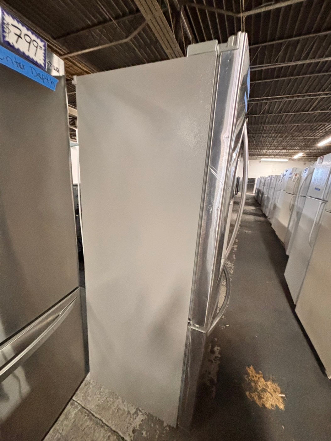 >sale🔥LG  French door Refrigerator counter depth stainless steel w/ ice water dispenser great condition 36" used-refurbished #KVAW24B