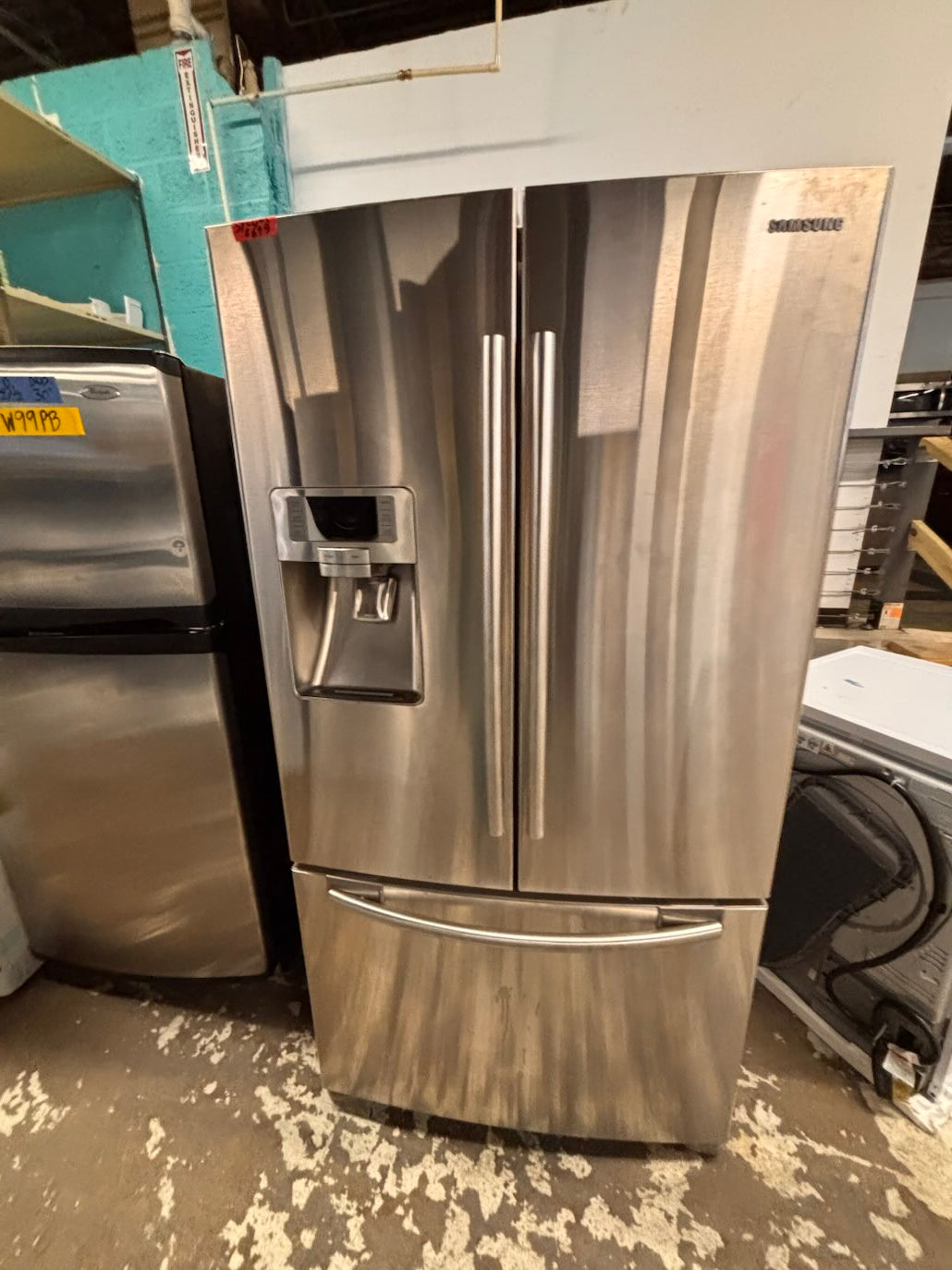 }} SPECIAL 🔥Samsung 36”x 68”1/2 H French door Refrigerator counter depth  24.1/2 depth , stainless steel w/ ice water dispenser , good  condition 36" used-refurbished #SJFDD24B
