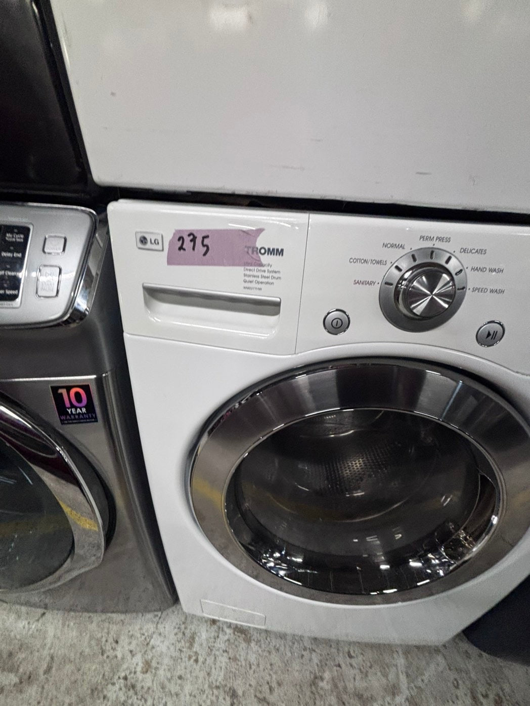 >*LG washer & dryer set electric 220v front load stackable or side by side - sensor dry in white #WDAZ6BSET