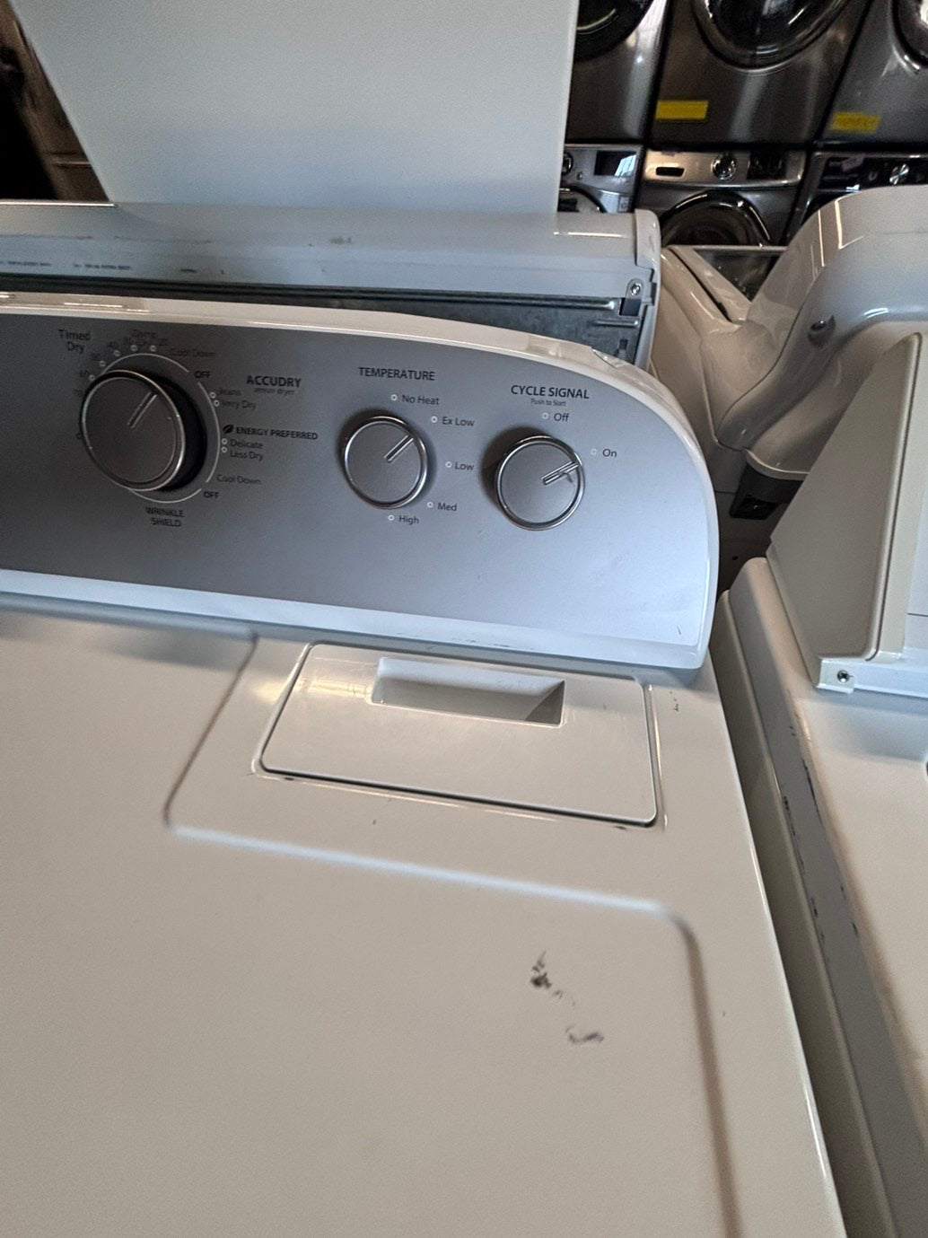 >*whirlpool  29” large capacity electric dryer 220v side by side used-refurbished #WED41B