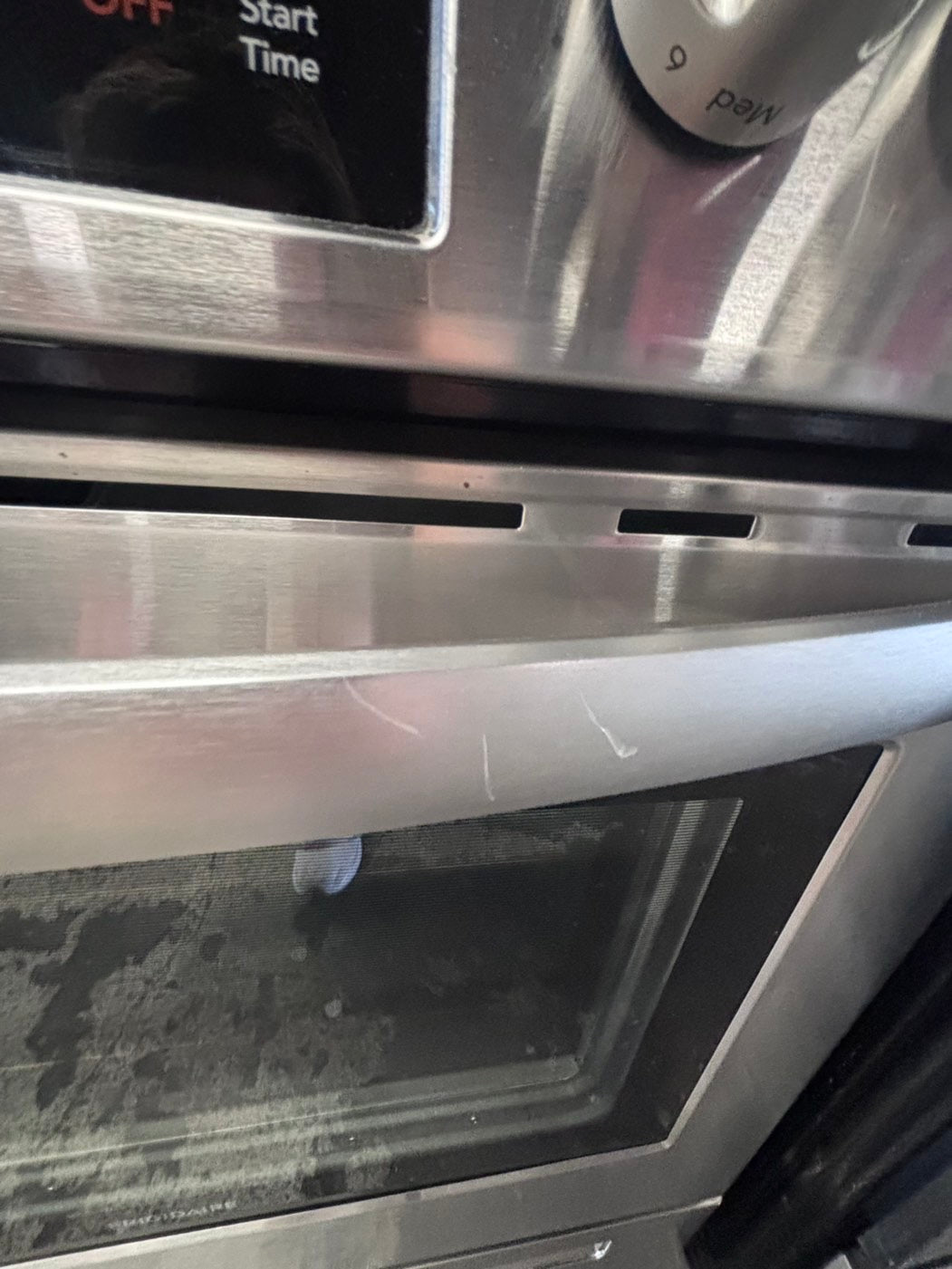 >Frigidaire slide in Glass top electric 220v range 5 burner warm zone bake broil self clean in stainless steel 30" used-Refurbished #ERSR27B