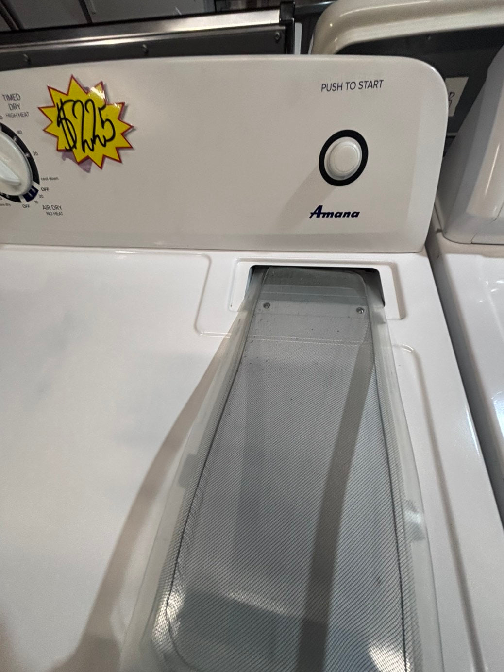 >*Amana side x side large capacity electric 220v dryer  in white 27” Refurbished #ED86ZYB