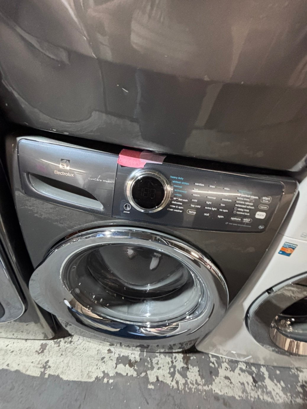 >* special 🔥Electrolux large capacity washer & dryer set electric 220v front load stackable or side by side - sensor dry in gray  #ELR9SET