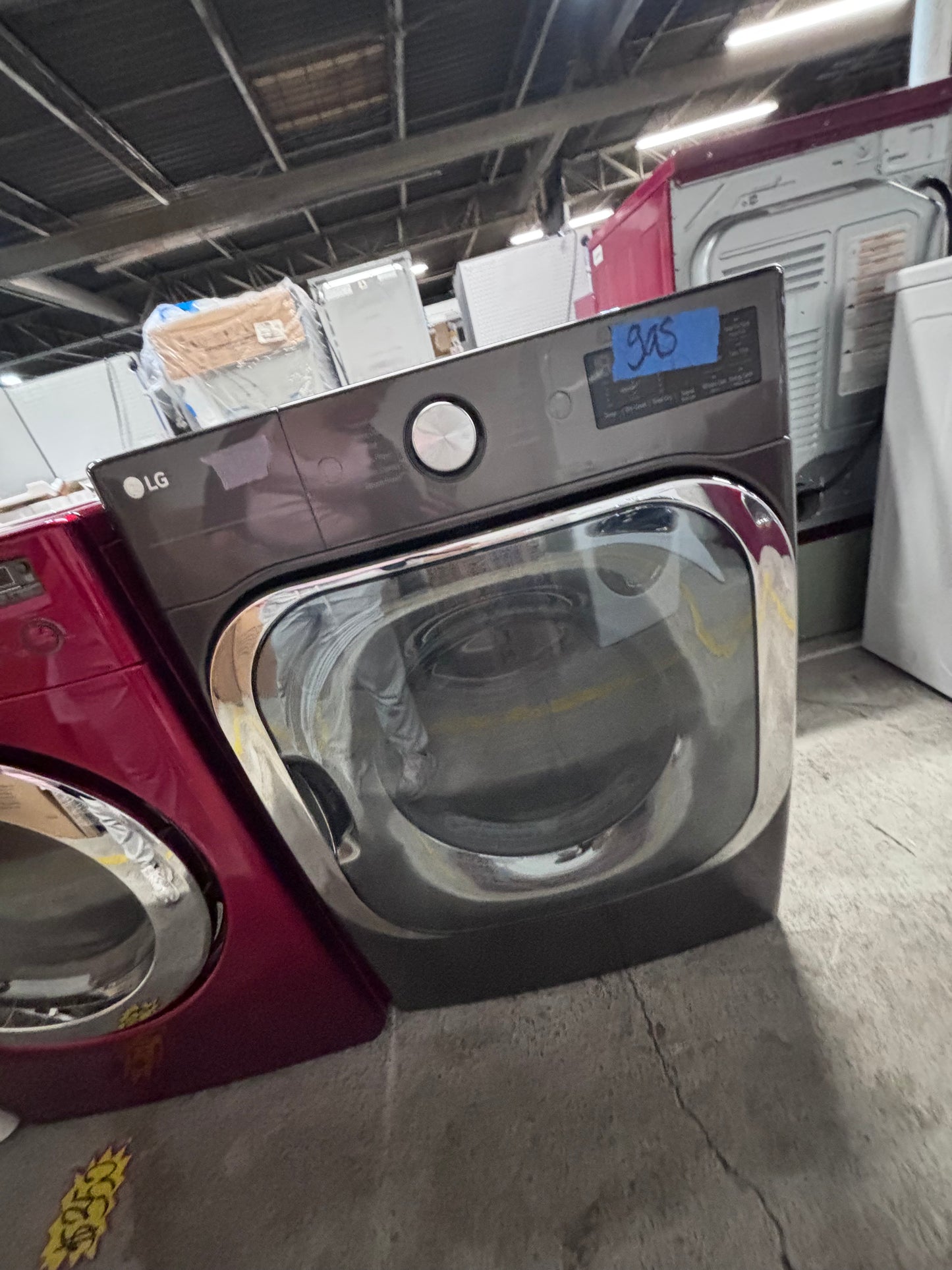 >>LG gas steam Dryer 29” mega capacity -gray front dark stainless steel drum large capacity 8.2cu.ft used- refurbished #GL55D8B
