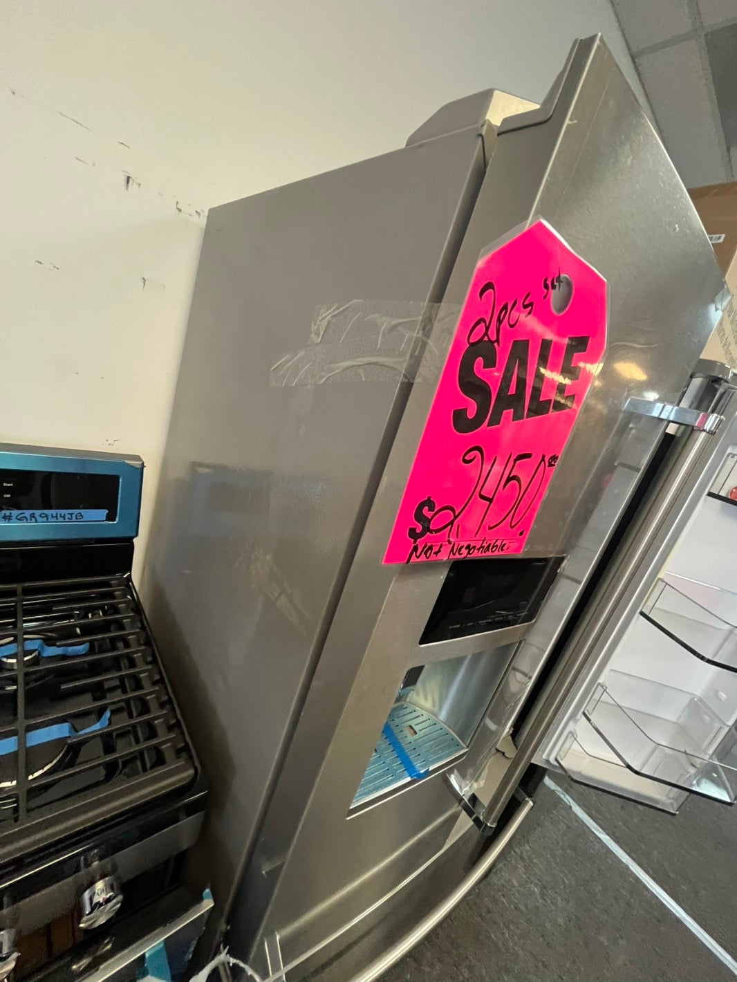 🎉🥳 =2Pcs package kitchen. New scratch&Dent Kitcheniad 36” French Door fridge stainless steel & Gas range 5 burner stainless steel 30” #RFRGA24BL