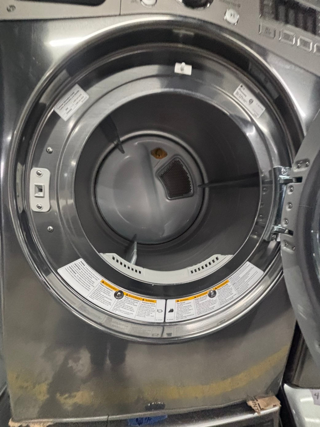 >*LG washer & dryer set electric 220v front load stackable or side by side - sensor dry in gray  #WGDS42BSET
