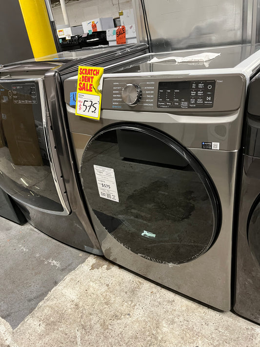 Open Box - Scratch & Dent Samsung - 7.5 cu. ft. Smart Electric Dryer with Steam Sanitize+ in Platinum 27" #ED491JB